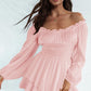 Off Shoulder Smocked Waist Romper