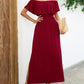 Off-Shoulder Slit Maxi Dress