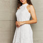 Lace Round Neck Sleeveless Dress