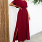 Off-Shoulder Slit Maxi Dress