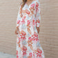 Printed Tie Waist Maxi Dress