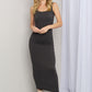 Zenana Scoop Neck Sleeveless Maxi Dress in Ash Grey