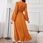 Tie Waist Puff Sleeve Maxi Dress