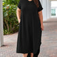 Plus Size V-Neck Short Sleeve Maxi Dress