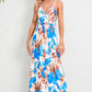 Printed Surplice Maxi Cami Dress