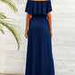 Off-Shoulder Slit Maxi Dress