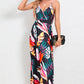 Printed Surplice Maxi Cami Dress