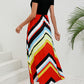 Round Neck Short Sleeve Maxi Dress