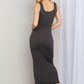 Zenana Scoop Neck Sleeveless Maxi Dress in Ash Grey