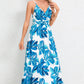 Printed Surplice Maxi Cami Dress