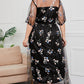 Plus Size Layered Mesh Round Neck Maxi Dress