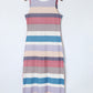 Striped Slit Sleeveless Maxi Dress