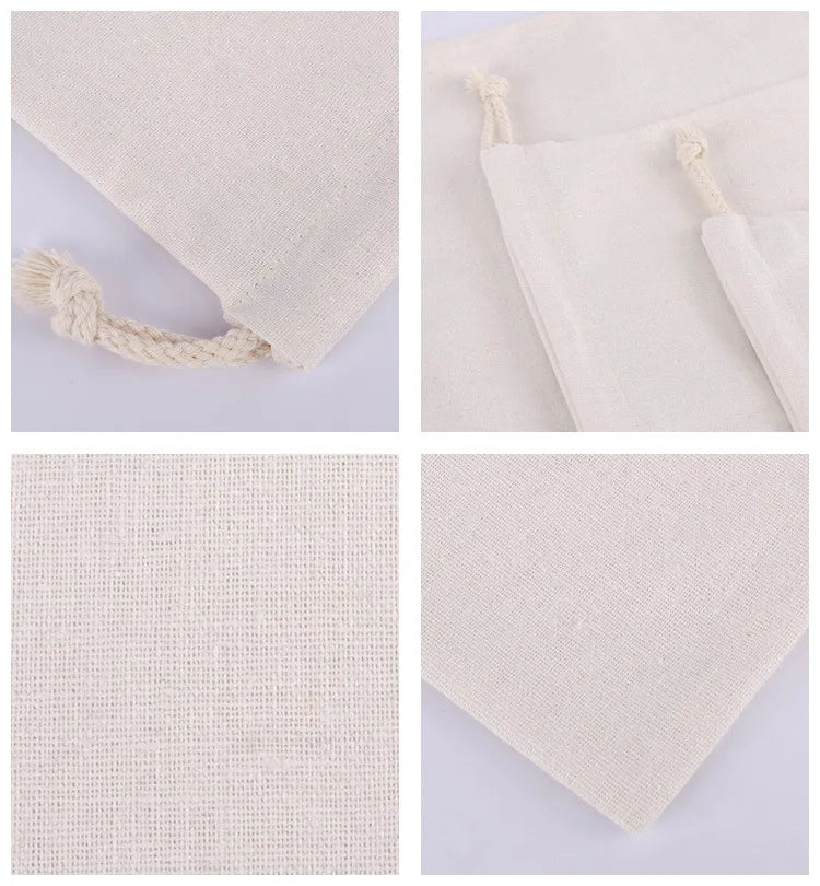 Cotton Drawstring Dust Bag-Beige