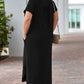 Plus Size V-Neck Short Sleeve Maxi Dress