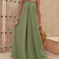 Tie-Shoulder Smocked Maxi Dress