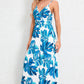 Printed Surplice Maxi Cami Dress