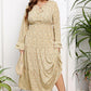 Plus Size Tied Frill Trim Flounce Sleeve Maxi Dress