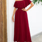 Off-Shoulder Slit Maxi Dress