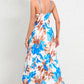 Printed Surplice Maxi Cami Dress