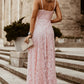 Spaghetti Strap Split Lace Maxi Dress