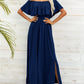 Off-Shoulder Slit Maxi Dress