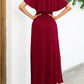 Off-Shoulder Slit Maxi Dress