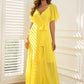 Tie Waist Flutter Sleeve Maxi Dress