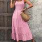 Smocked Scoop Neck Sleeveless Tank Dress