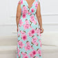 Full Size Floral Surplice Neck Maxi Dress